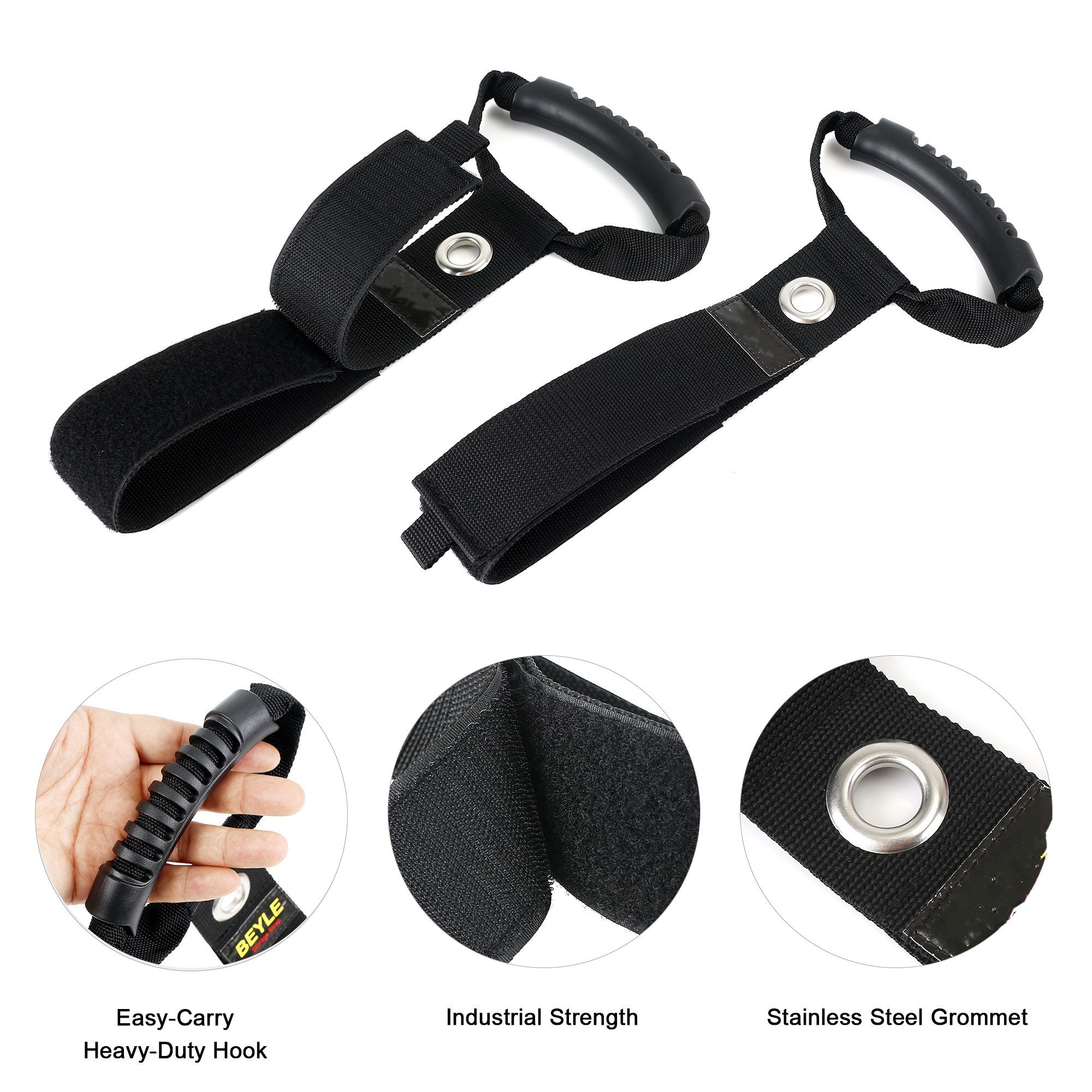 heavy-storage hook and loop strap